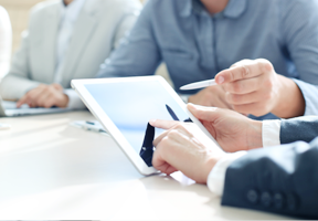 Businessman Using a Tablet